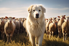 Portrait Of A Dog Herding Sheep