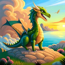 Dragon In The Sea Generative Al