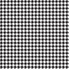 Wall Mural - Rounded edges houndstooth pattern in black and white.Seamless pattern dogstooth geometric check plaid vector background. Repeat pattern graphic illustration cute design