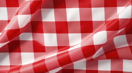 Aufkleber - Diagonal texture backdrop with red and white gingham tablecloth