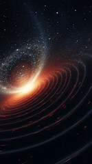 Wall Mural - Incredibly beautiful spiral galaxy 3d rendered somewhere in deep space, cosmic black hole footage