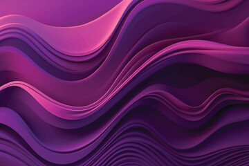 Canvas Print - Violet color wavy background with paper cut style