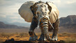 landscape background of the ancient animal elephant