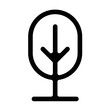 arbre ovale plant pictogramme icones bouton picto nature epais vert