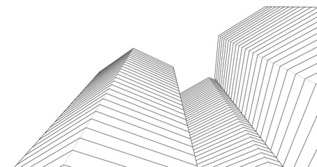 Wall Mural - abstract architecture city 3d rendering