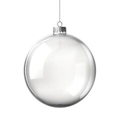 christmas ball. glass xmas bauble decoration isolated on transparent white background, png