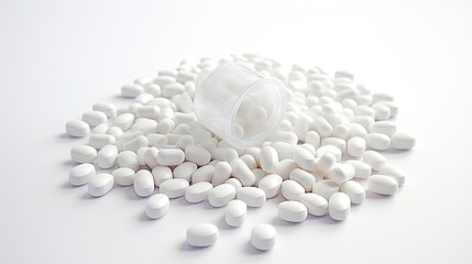 Aufkleber - homeopathic pills shot against a white background. alternative medicine