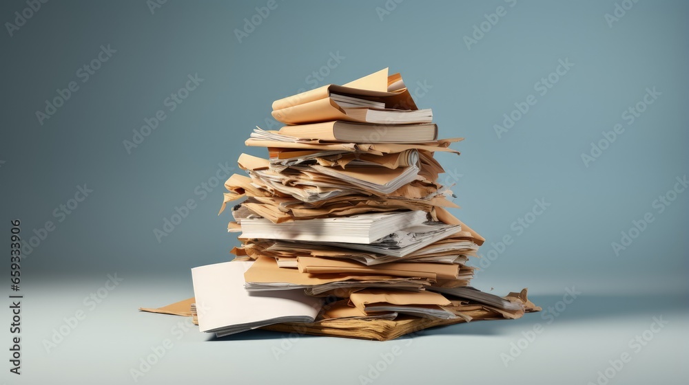 Stack of Cardboard Waste with PAP 21 symbol. Concepts of Paper ...