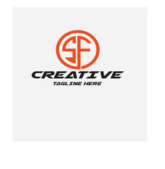 Fototapete - Set Of SF, FS, S, F, Abstract Letters Logo monogram