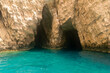 Blue caves at Zakynthos island in Greece.
