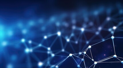 Aufkleber - Polygonal background with dots and lines. Network connection structure. Science and technology. 3d rendering
