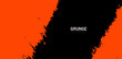© Mr. Jebs Art - Grunge texture effect background. Distressed overlay rough textured. Abstract vintage monochrome. Black isolated on orange. Graphic design torn style concept for banner, flyer, brochure, or cover