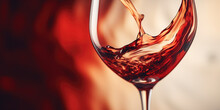 Swirling Red Wine In Glass