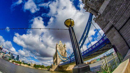 Sticker - London - September 2012: The Tower Bridge is a famous tourist attraction