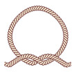 brown rope art drawn round frame