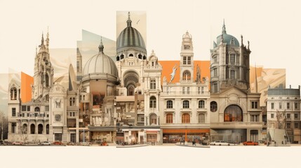 Wall Mural - Architectural Styles Collage