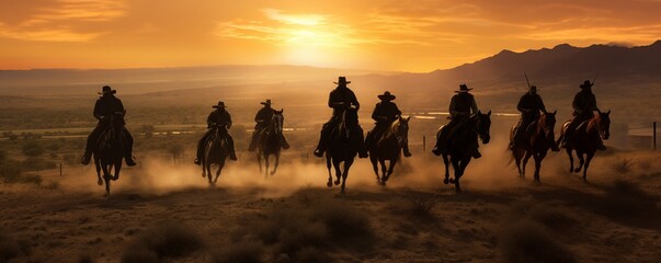 Wall Mural - Cowboy Gang