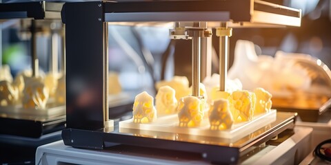 Aufkleber - 3D printer of plastic parts on the topic of technology and innovation