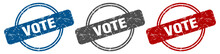Vote Stamp. Vote Sign. Vote Label Set
