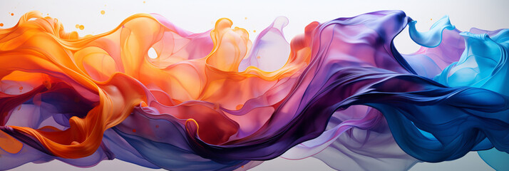 Poster - Abstract colorful Graphic motion on background, creative waves of gradient color smoke and liquid
