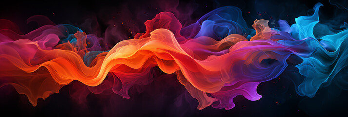 Poster - Abstract colorful Graphic motion on background, creative waves of gradient color smoke and liquid