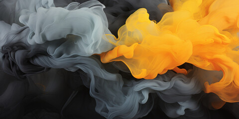 Poster - Abstract Graphic motion on background, creative waves of black smoke