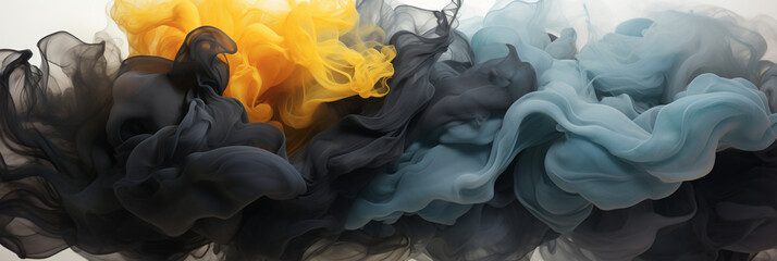 Poster - Abstract Graphic motion on background, creative waves of black smoke
