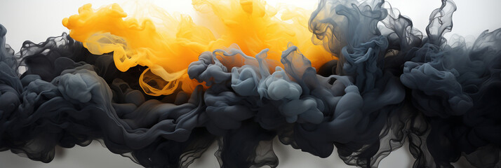 Poster - Abstract Graphic motion on background, creative waves of black smoke
