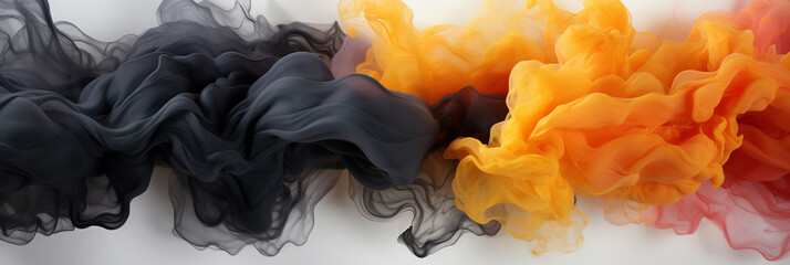 Poster - Abstract Graphic motion on background, creative waves of black smoke