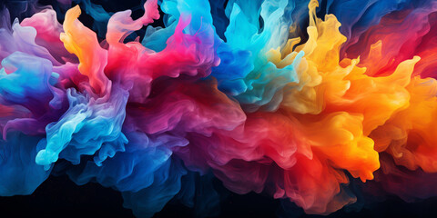 Poster - Abstract colorful Graphic motion on background, creative waves of gradient color smoke and liquid