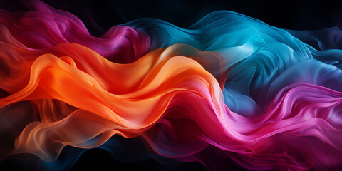 Poster - Abstract colorful Graphic motion on background, creative waves of gradient color smoke and liquid
