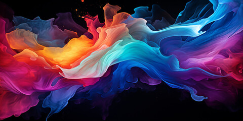 Poster - Abstract colorful Graphic motion on background, creative waves of gradient color smoke and liquid