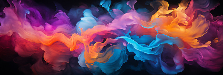 Poster - Abstract colorful Graphic motion on background, creative waves of gradient color smoke and liquid