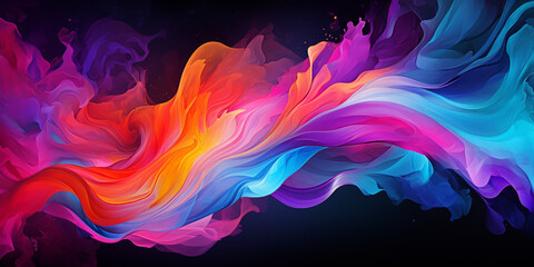 Poster - Abstract colorful Graphic motion on background, creative waves of gradient color smoke and liquid