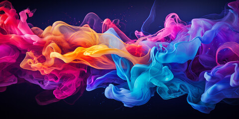 Poster - Abstract colorful Graphic motion on background, creative waves of gradient color smoke and liquid