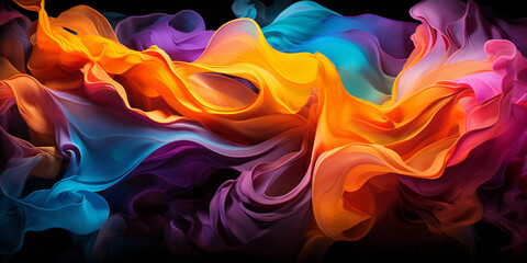 Poster - Abstract colorful Graphic motion on background, creative waves of gradient color smoke and liquid