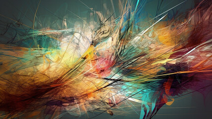 Wall Mural - Beautiful Abstract Graphic Colors Background | AI Generate