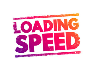 Poster - Loading Speed text stamp, concept background