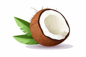 Wall Mural - Coconut vector flat minimalistic isolated vector style illustration