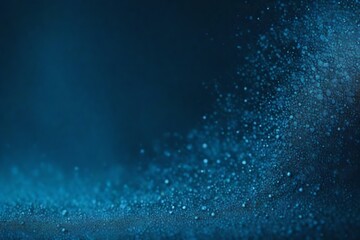 Wall Mural - Elegant Gradient Blue background with snowfall and glitter sparkle. Winter background perfect for backdrop, wallpaper, background, flyer, banner, header, presentation template