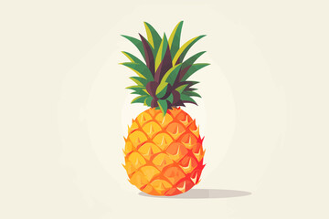 Wall Mural - Pineapple vector flat minimalistic isolated vector style illustration