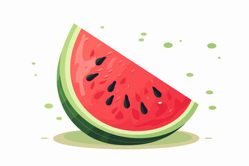 Wall Mural - Watermelon vector flat minimalistic isolated vector style illustration