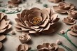 Paper Flower in a Clay .