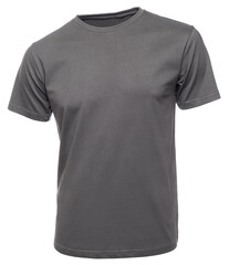 Wall Mural - Plain grey cotton tshirt on a mannequin isolated