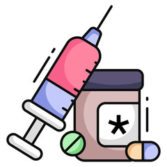 Sticker - A colorful design icon of vaccination 