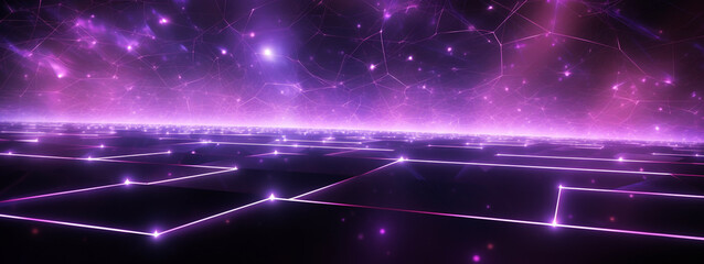 Black violet tech futuristic banner background