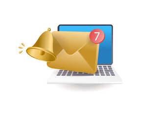 Poster - Incoming email notification on computer