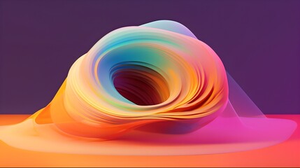 Poster - Abstract colorful gradient translucent wave background. modern glossy colorful translucent fluid motion waves, fluent style liquid cloth 3D illustration. Generative AI