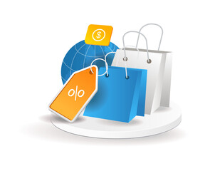 Poster - The world of online shopping discounts