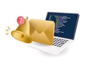 Aufkleber - Programming language data email notification